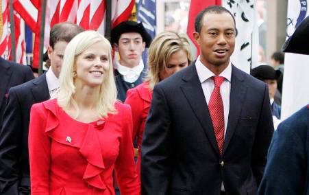Golf Player, Tiger woods with his former wife